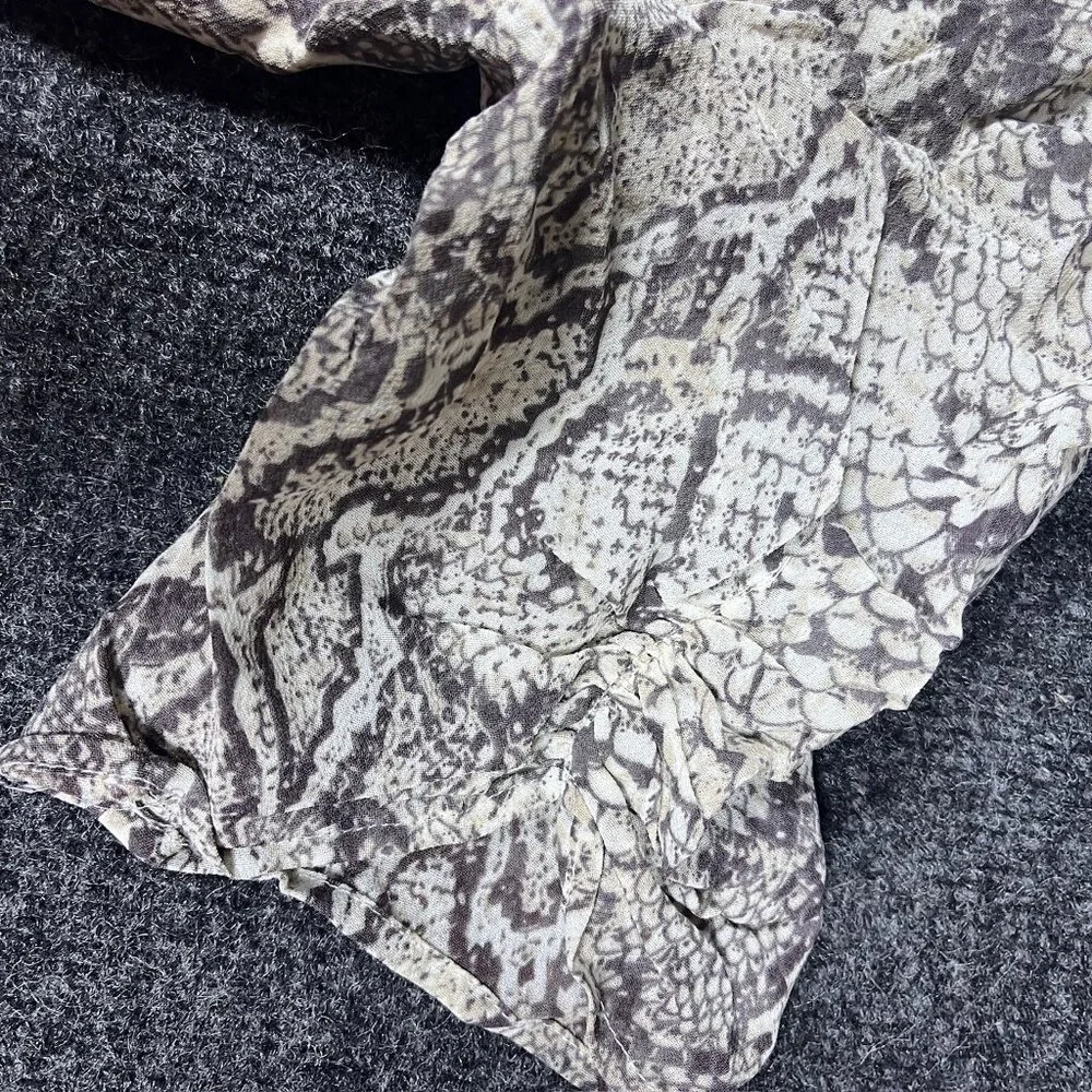 Reformation Dress Monica Wrap Snakeskin Animal Print Womens Small Lined Mini - Picture 5 of 6